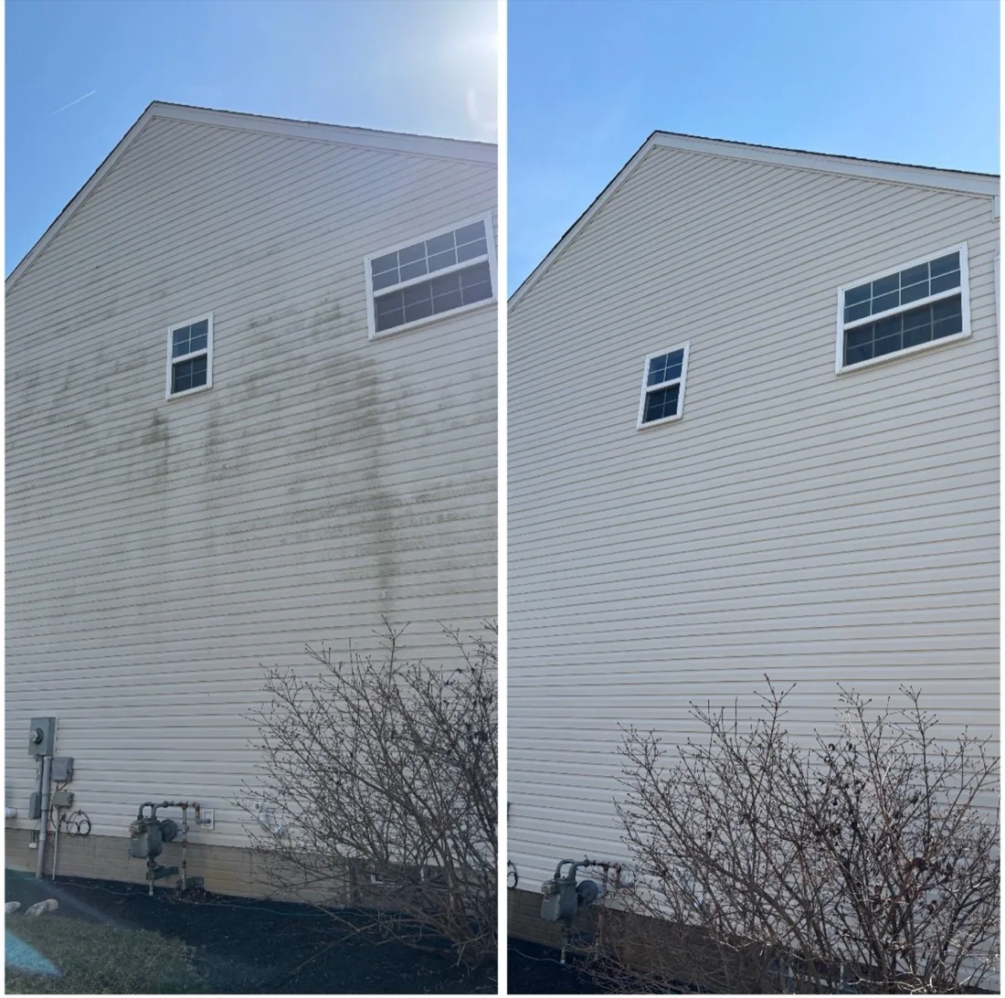 Before and after: concrete driveway pressure washing