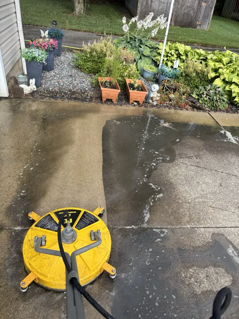 Home exterior cleaned by PowerClean Pros in the Cleveland west-side area