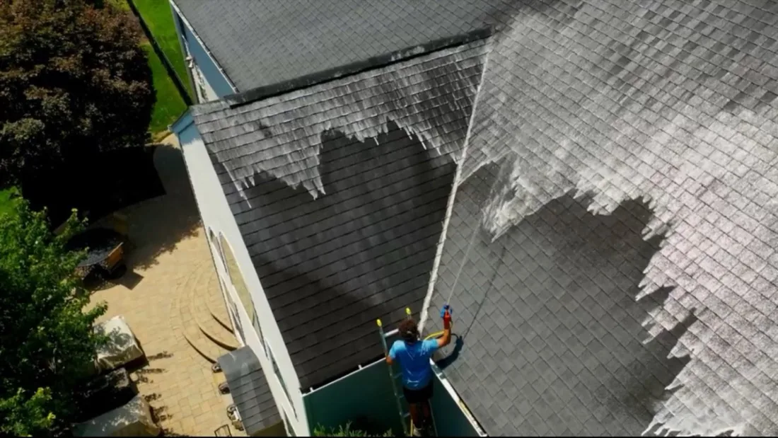 Exterior cleaning job by PowerClean Pros